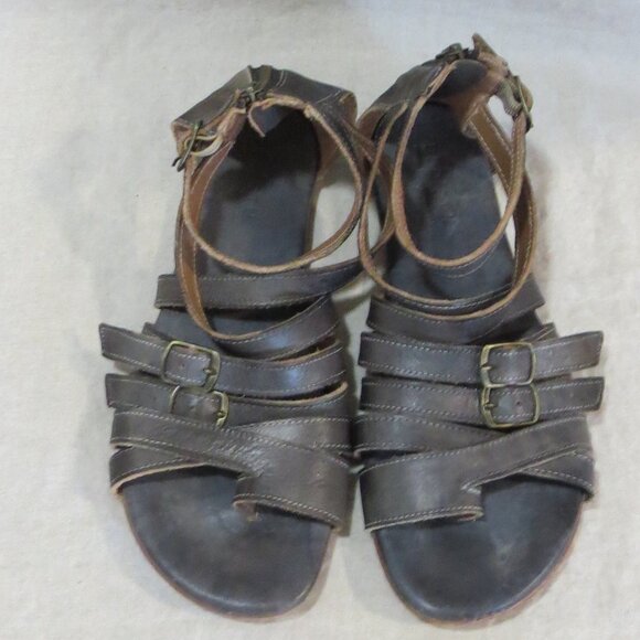 Bed Stu Bed|Stü Miya Leather Sandals - Size 9 - Pewter/Graphite Distressed - Picture 8 of 13